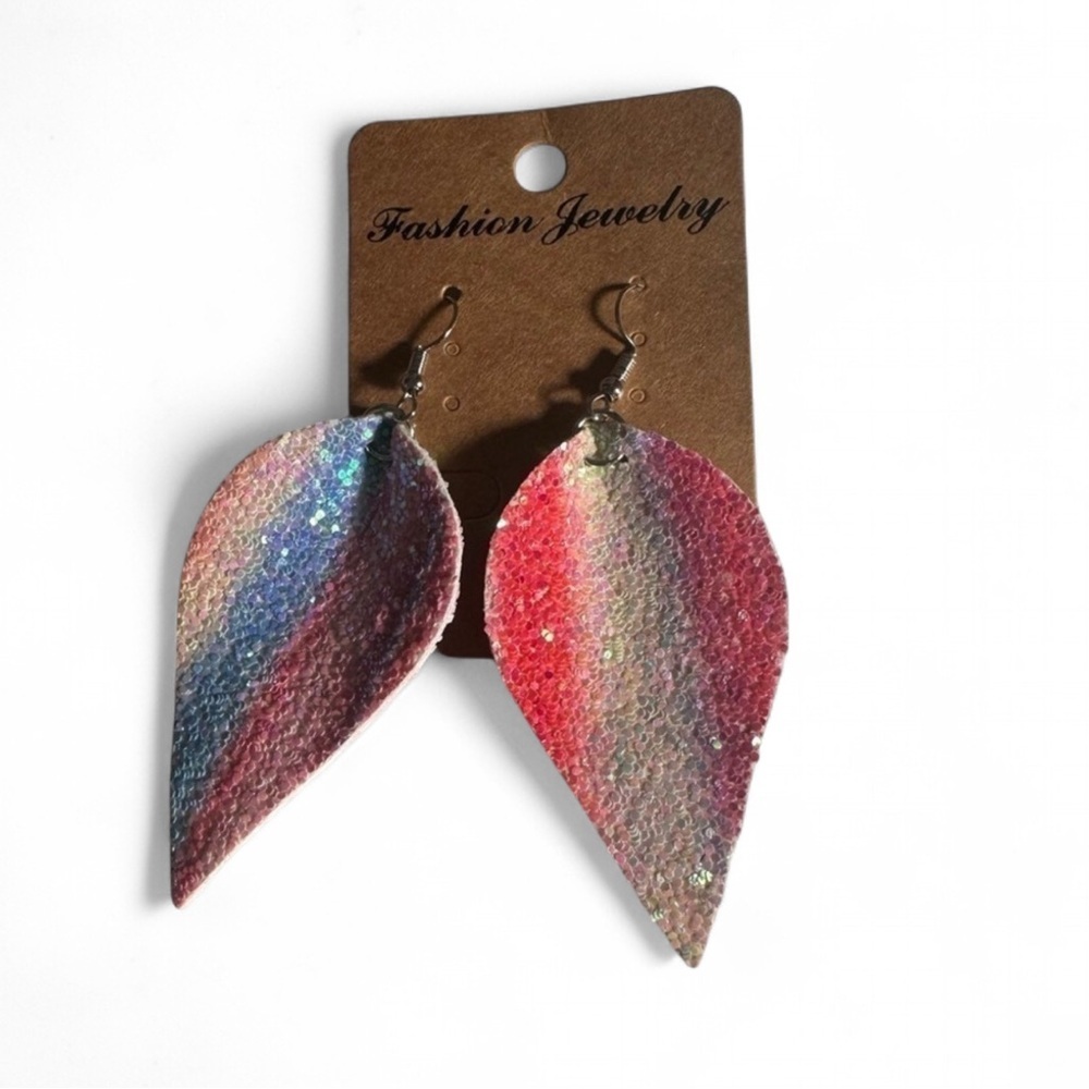 Fashion Jewelry Earrings Rainbow Tear Drop Dangle Hook Backs
